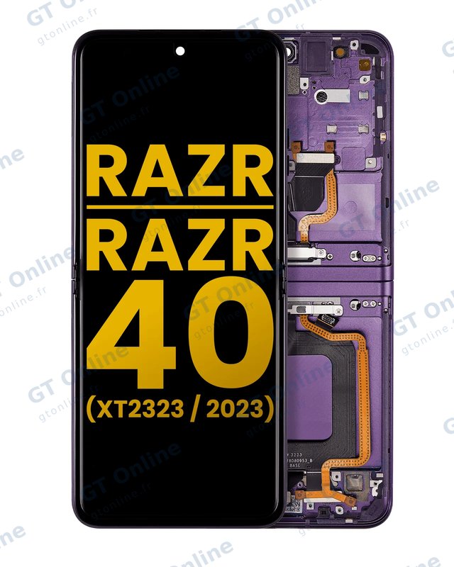 Écran pour Motorola Razr 2023 / Razr 40 (XT2323 / 2023) (reconditionné, Summer Lilac)