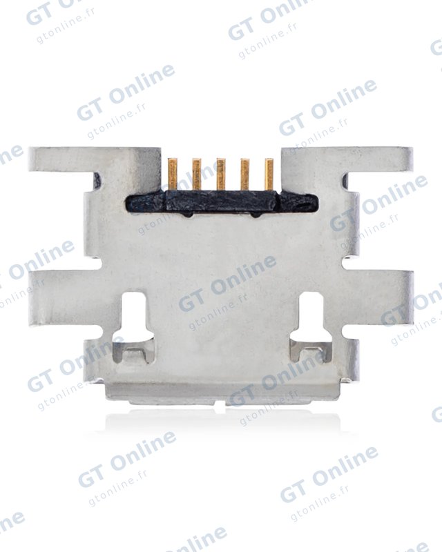 Connecteur de charge à souder — format Micro B, 5 broches, 4 points de fixation (C125)