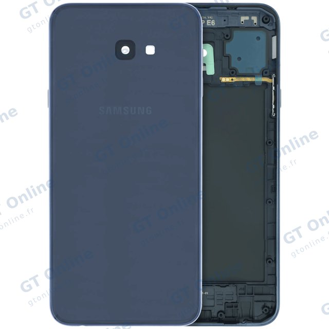 Vitre arrière pour Samsung Galaxy J4 Plus (J415 / 2018) (pack service origine, noir)