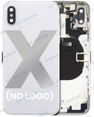 Châssis pour Apple iPhone X (sans logo, compatible premium, argent)