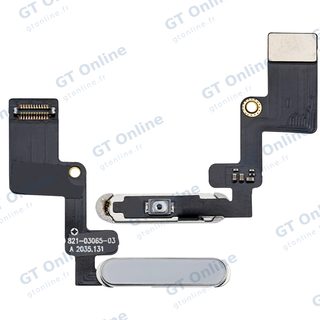 Bouton supérieur avec nappe pour iPad 10 / iPad A16 (2022 / 2025, compatible, argent) — vue 2