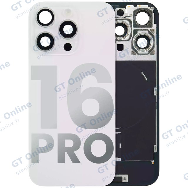 Vitre arrière pour Apple iPhone 16 Pro (origine d'occasion — grade A, White Titanium)
