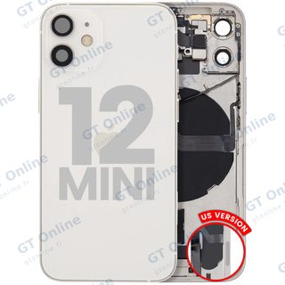 Châssis pour Apple iPhone 12 Mini (version US, origine d'occasion — grade A, blanc)
