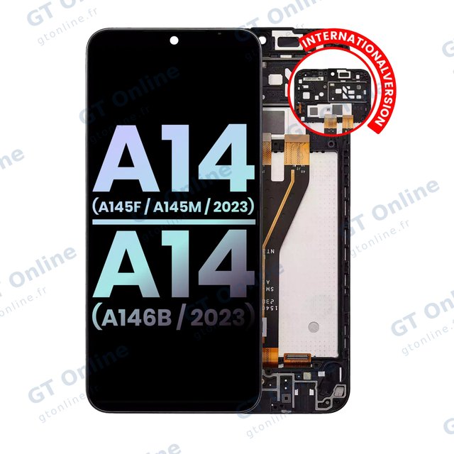 Écran pour Samsung Galaxy A14 4G (A145F / A145M / 2023) / A14 5G (A146B / 2023) (version internationale, pack service origine, toutes couleurs)
