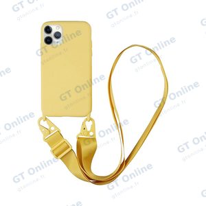 Coque Silicone avec Bandoulière Apple iPhone 11 Pro Max (#14) Jaune