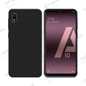 Coque Silicone Compatible pour Samsung Galaxy A10 A105 (#3) Noir