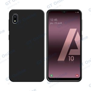 Coque Silicone Compatible pour Samsung Galaxy A10 A105 (#3) Noir