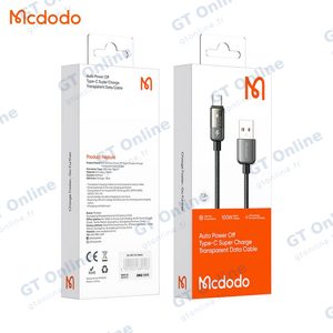 Câble Data USB vers USB-C Mcdodo CA-3150 Super Charge (Mise Hors Tension Automatique) 1.2m Noir — vue 3