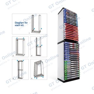 Support de rangement 36 boîtiers de jeux pour PlayStation 5 DOBE TP5-0519 — blanc