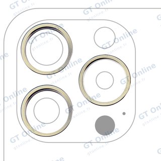 Anneau de contour de caméra arrière pour Apple iPhone 15 Pro Max (titane naturel, lot de 3)
