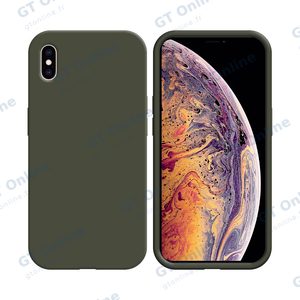 Coque Silicone Compatible pour Apple iPhone XS Max (#34) Gris Foncé