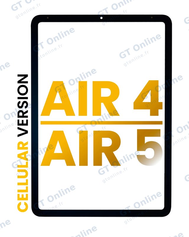 Vitre d’écran pour Apple iPad Air 4 (2020) / iPad Air 5 (2022) (Cellular, Glass Separation Required, premium, toutes couleurs)