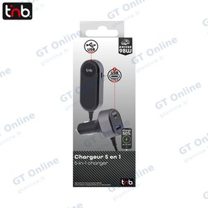 Chargeur Allume-Cigare T'nb avec Rallonge (2x USB + 3x Type-C) 98W CACSHARE3 — vue 2