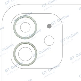 Anneau de contour de caméra arrière pour Apple iPhone 12 / 12 Mini (lot de 2, vert)