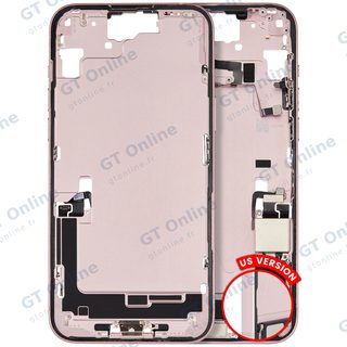 Châssis pour Apple iPhone 15 Plus (version US, origine d'occasion — grade B, rose)