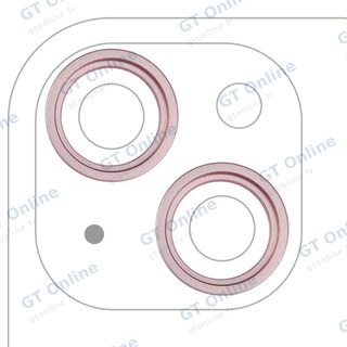 Anneau de contour de caméra arrière pour Apple iPhone 15 / 15 Plus (rose, lot de 2)