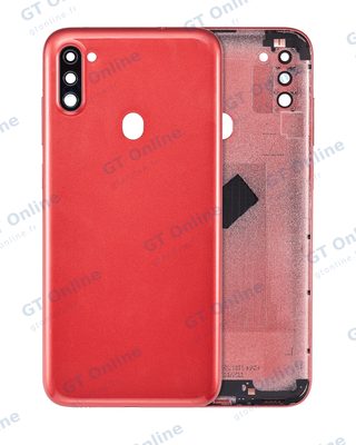 Vitre arrière pour Samsung Galaxy A11 (A115 / 2020) (version internationale, compatible premium, rouge)