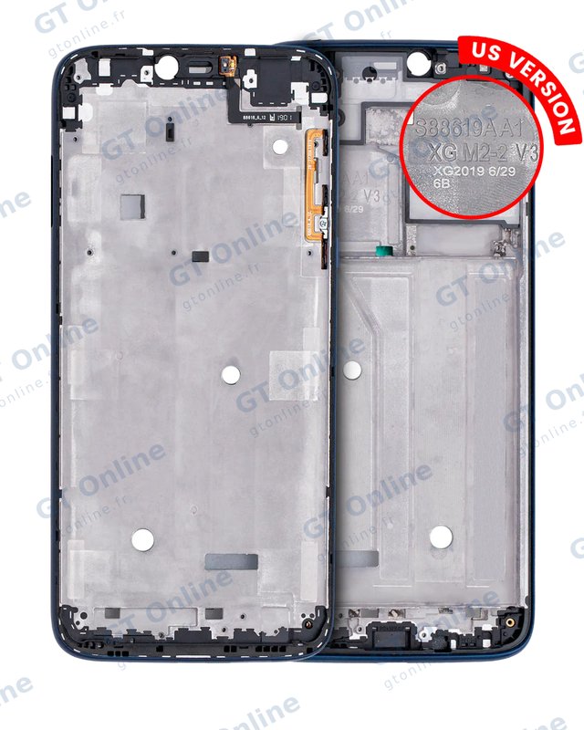 Châssis pour Motorola Moto G7 Power (XT1955 / 2019) (version US, Marine Blue, lot de 2)