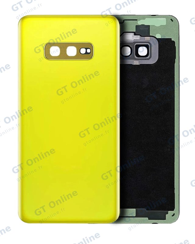 Vitre arrière pour Samsung Galaxy S10E (sans logo, compatible premium, Canary Yellow)