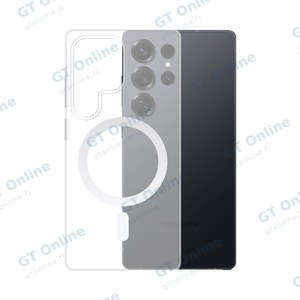 Coque Silicone MagSafe Compatible pour Samsung Galaxy S25 Ultra S938 Transparent