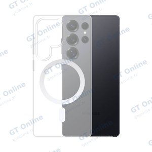 Coque Silicone MagSafe Compatible pour Samsung Galaxy S25 Ultra S938 Transparent