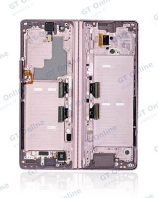 Écran OLED intérieur avec châssis pour Galaxy Z Fold2 5G (bronze, charnière dorée, Service Pack) — vue 2