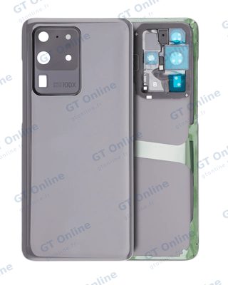 Vitre arrière pour Samsung Galaxy S20 Ultra 5G (sans logo, compatible premium, Cosmic Gray)