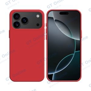 Coque Silicone Compatible pour Apple iPhone 17 Pro (#14) Rouge