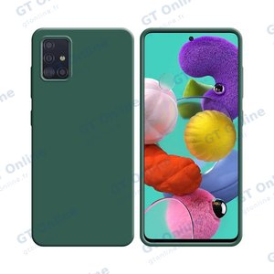 Coque Silicone Compatible pour Samsung Galaxy A51 A515 (#22) Vert Foncé