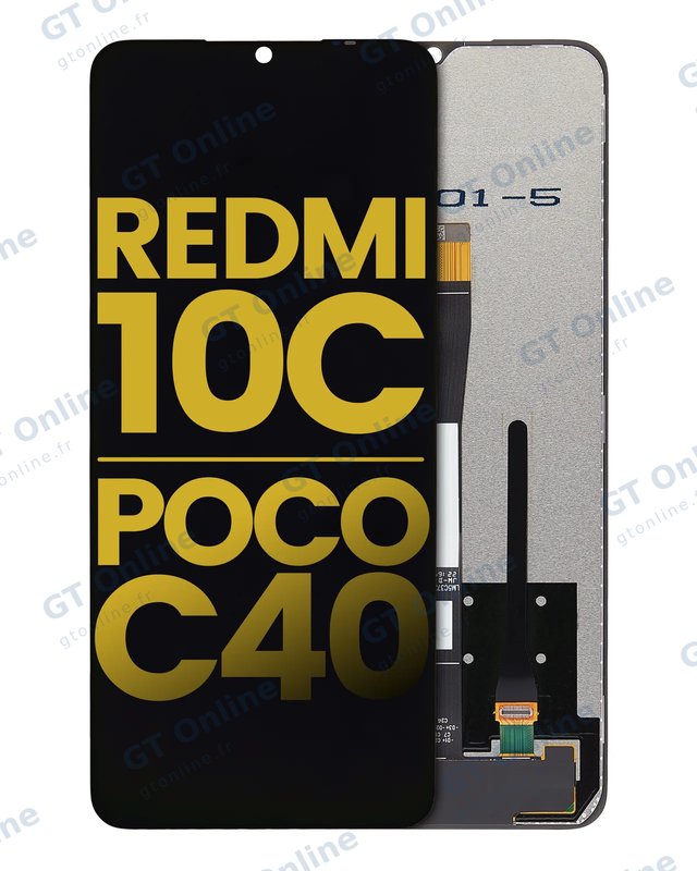 Écran LCD sans châssis pour Xiaomi Redmi 10C / Redmi 10 power / Poco C40 (reconditionné, toutes couleurs)