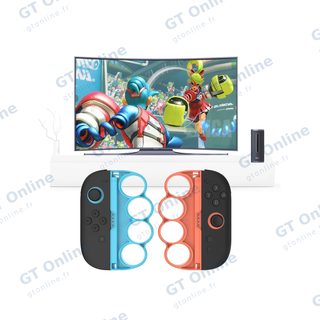 Grips de boxe pour Nintendo Switch 2 DOBE TNS-5156 (lot de 2) — orange/bleu
