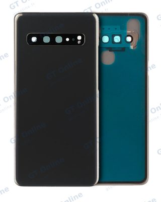 Vitre arrière pour Samsung Galaxy S10 5G (sans logo, compatible premium, Prism Black)
