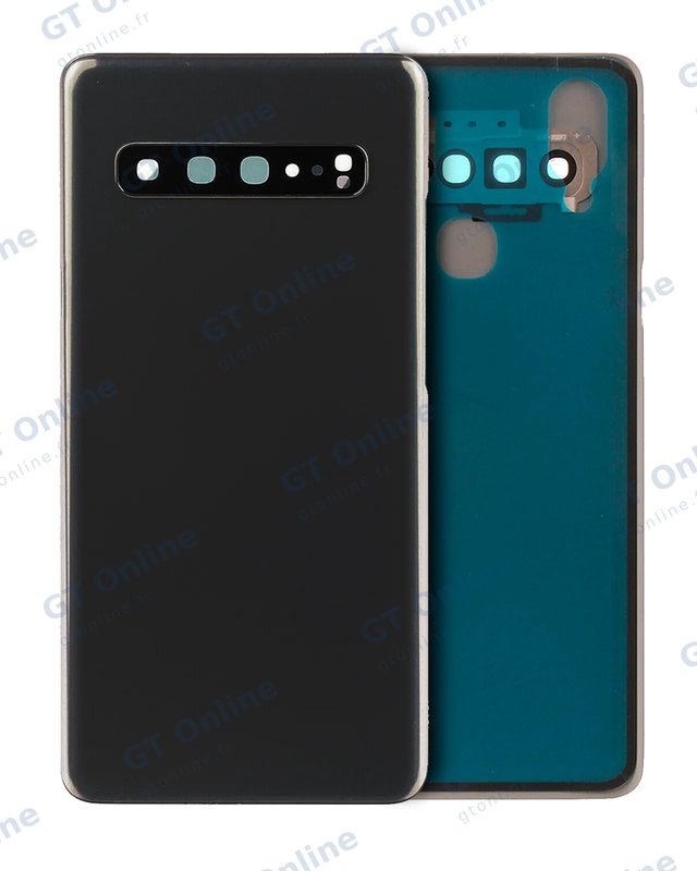 Vitre arrière pour Samsung Galaxy S10 5G (sans logo, compatible premium, Prism Black)