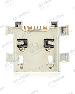 Connecteur de charge à souder — format Micro B, 7 broches, 6 points de fixation (C059)