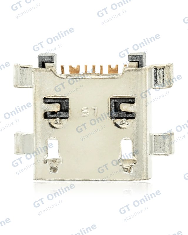 Connecteur de charge à souder — format Micro B, 7 broches, 6 points de fixation (C059)