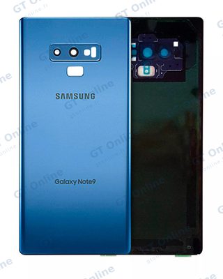 Vitre arrière pour Samsung Galaxy Note 9 (pack service origine, bleu océan)