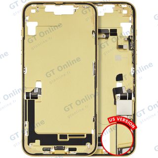 Châssis pour Apple iPhone 14 Plus (version US, origine d'occasion — grade B, jaune)