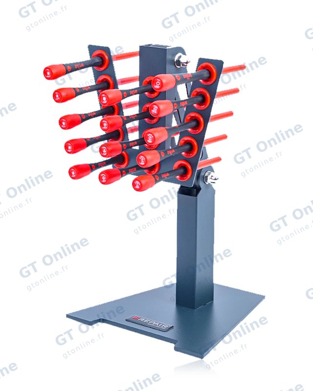 Support pour tournevis Wrepair Standalone modèle 14 avec 14 tournevis