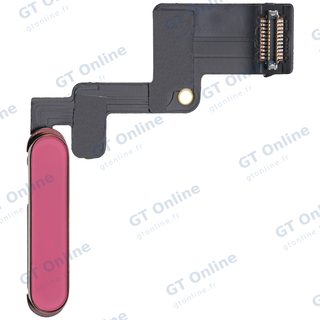 Bouton supérieur avec nappe pour iPad 10 / iPad A16 (2022 / 2025, compatible, rose) — vue 1