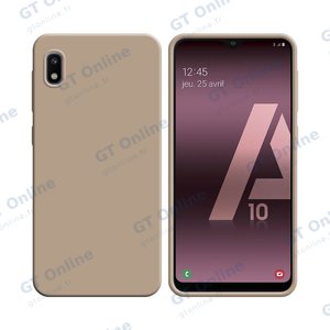 Coque Silicone Compatible pour Samsung Galaxy A10 A105 (#18) Or Rose