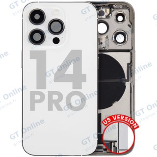 Châssis pour Apple iPhone 14 Pro (version US, origine d'occasion — grade A, argent)