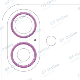 Anneau de contour de caméra arrière pour Apple iPhone 16 / 16 Plus (rose, lot de 2)