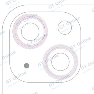 Anneau de contour de caméra arrière pour Apple iPhone 13 / 13 Mini (rose, lot de 2)