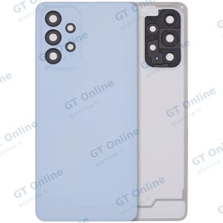 Vitre arrière pour Samsung Galaxy A33 5G (A336 / 2022) (sans logo, compatible premium, bleu)