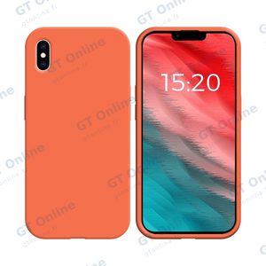 Coque Silicone Compatible pour Apple iPhone X/iPhone XS (#02) Orange