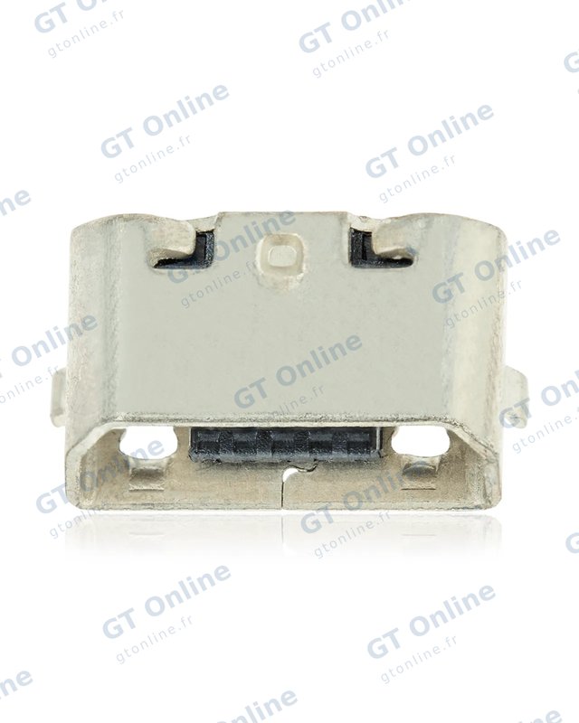 Connecteur de charge à souder — format Micro B, 5 broches, 2 points de fixation (C031)