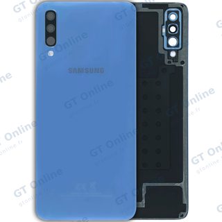 Vitre arrière pour Samsung Galaxy A70 (A705) (pack service origine, bleu)