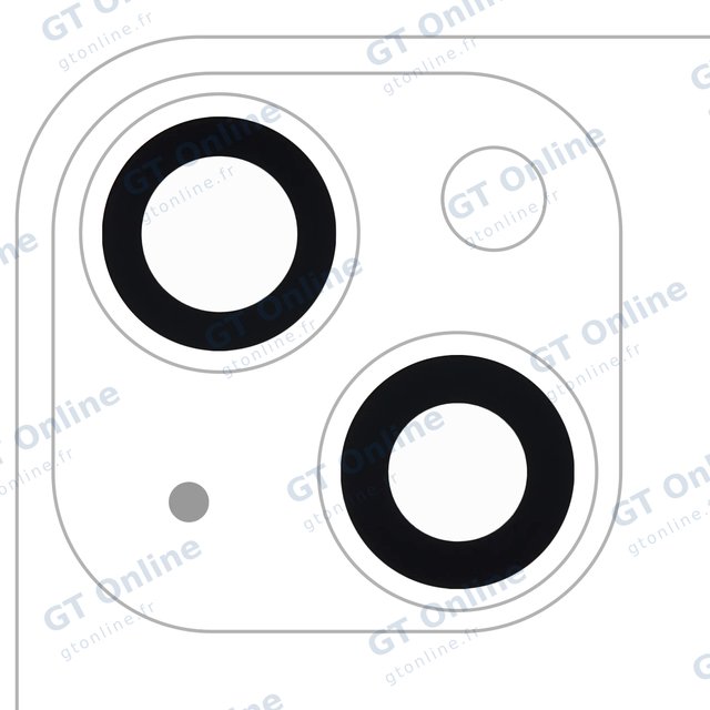 Lentille de caméra arrière avec adhésif pour Apple iPhone 13 / 13 Mini (lot de 2, Real Sapphire, premium, lot de 10)