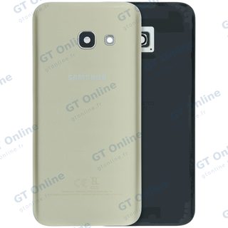 Vitre arrière pour Samsung Galaxy A3 (A320 / 2017) (pack service origine, or)