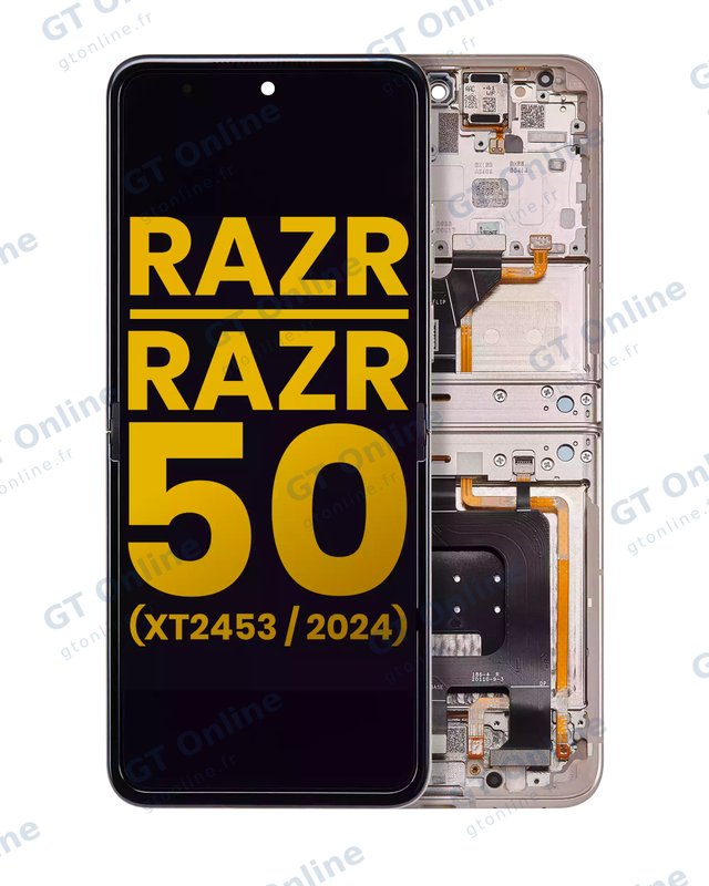 Écran pour Motorola Razr 2024 / Razr 50 (XT2453 / 2024) (reconditionné, Beach Sand)